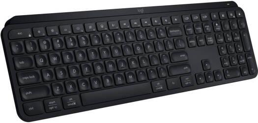 Logitech MX S Keys Advanced Wireless Keyboard, Smart Illumination, USB-C Rechargeable, Up to 10 Days Battery Life, English Layout, Black - eBuy UAE